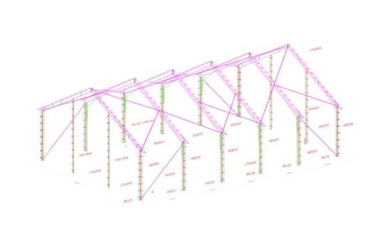Arkitekttegninger til stålhall